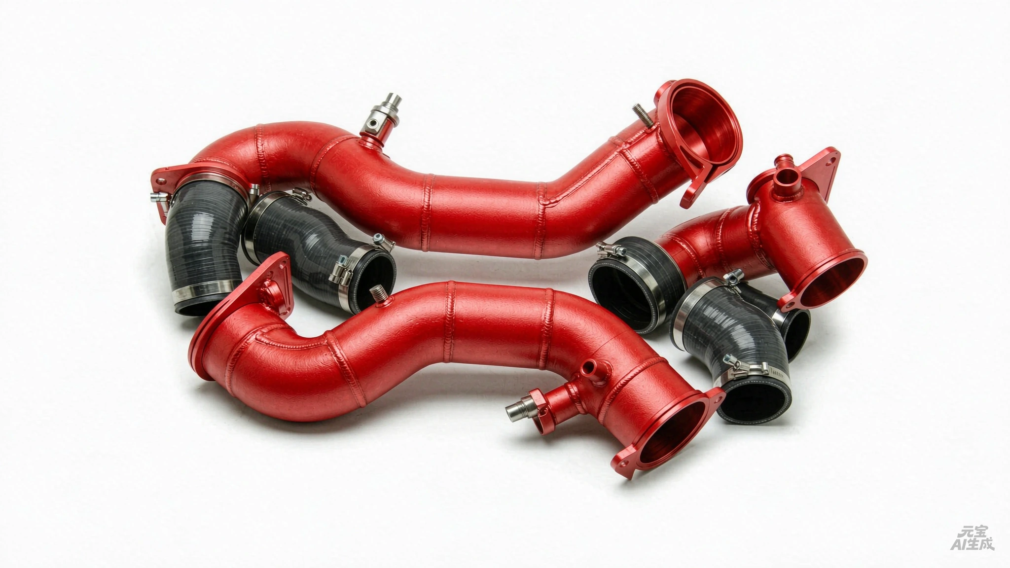 Wehrli 17-25 Ford Power Stroke 6.7L High Flow Intercooler Pipe Kit - Kiwi Green - product image