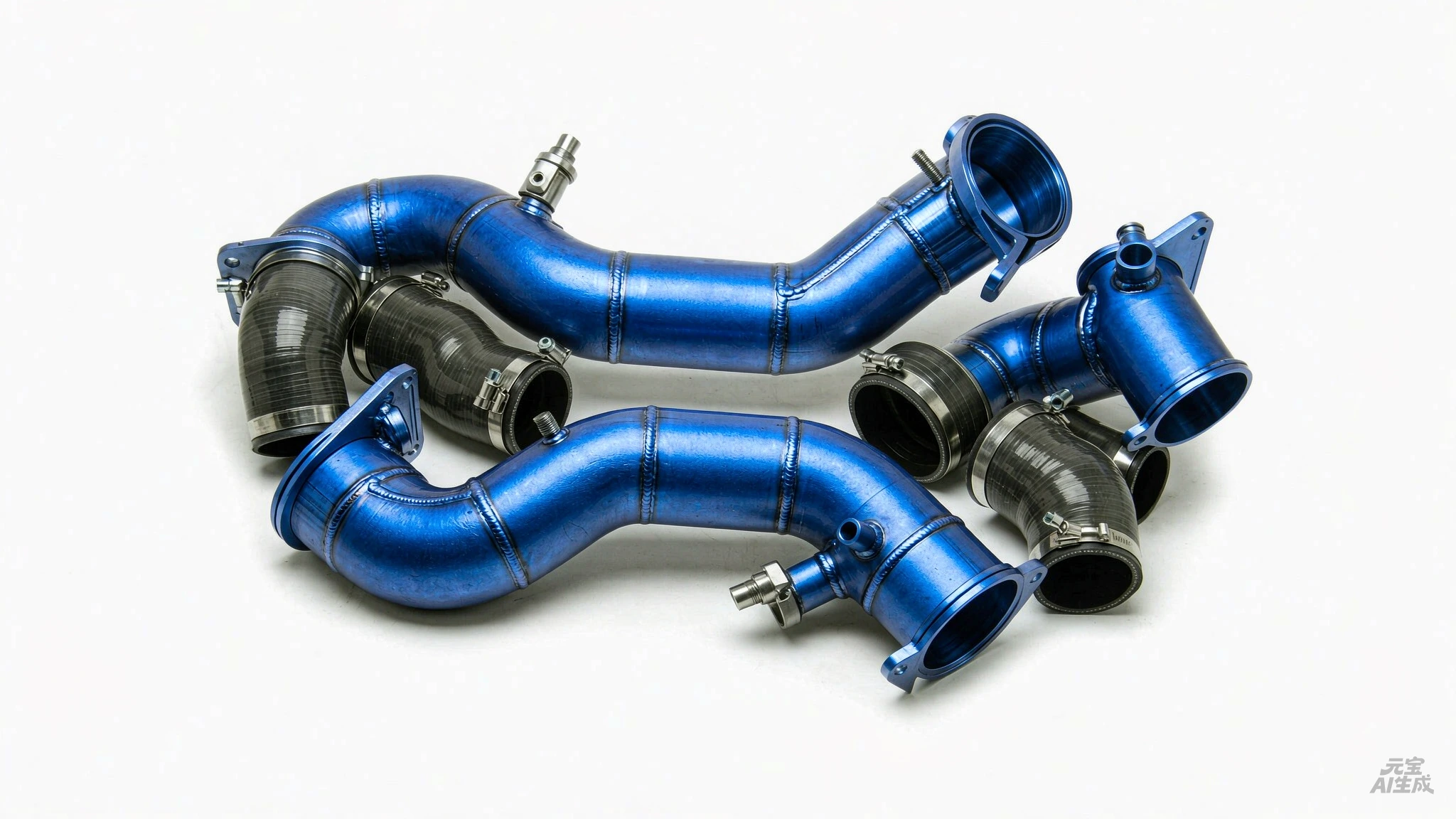 Wehrli 19-24 Cummins 6.7L Passenger (Hot) Side 3.5in Intercooler Pipe - Illusion Blueberry - product image